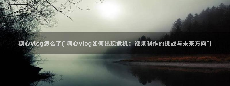 糖心vlog多亿：糖心vlog怎么了(\